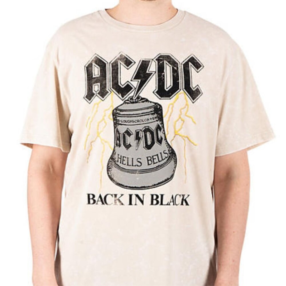 New AC/DC Hells Bells Graphic Tee 100% Cotton